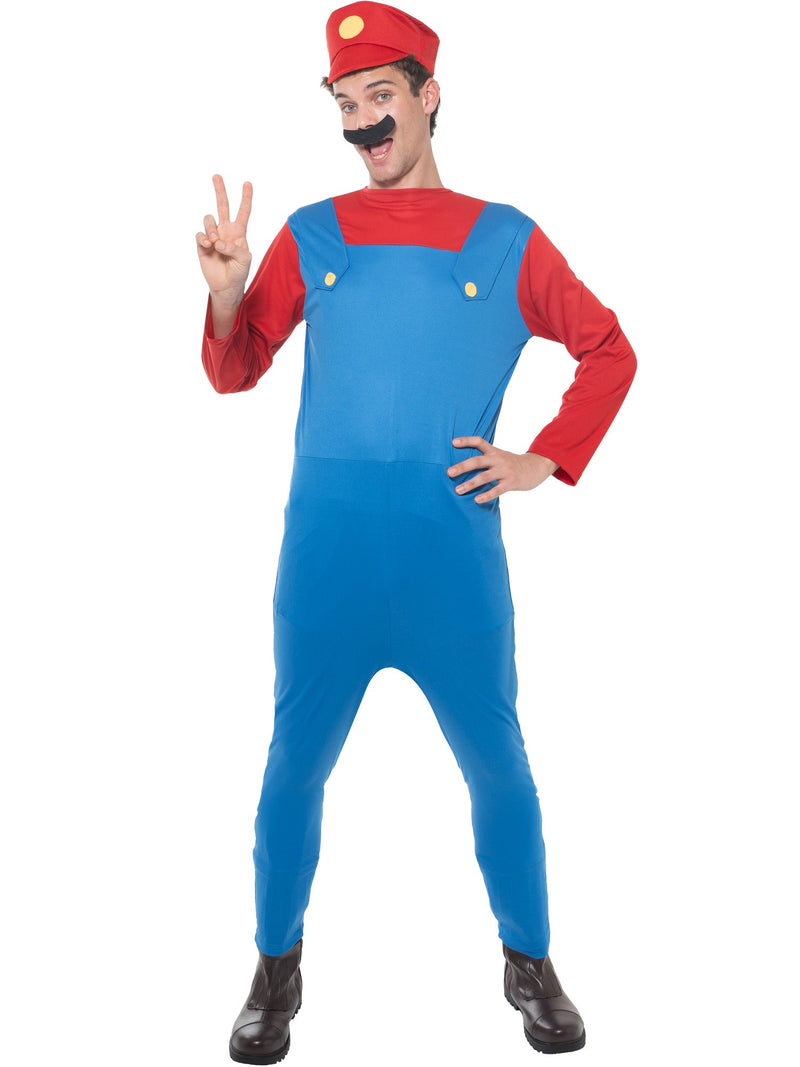 Adult Plumber Super Mario Costume for Men