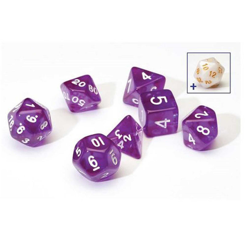 Polyhedral Dice: Translucent Purple