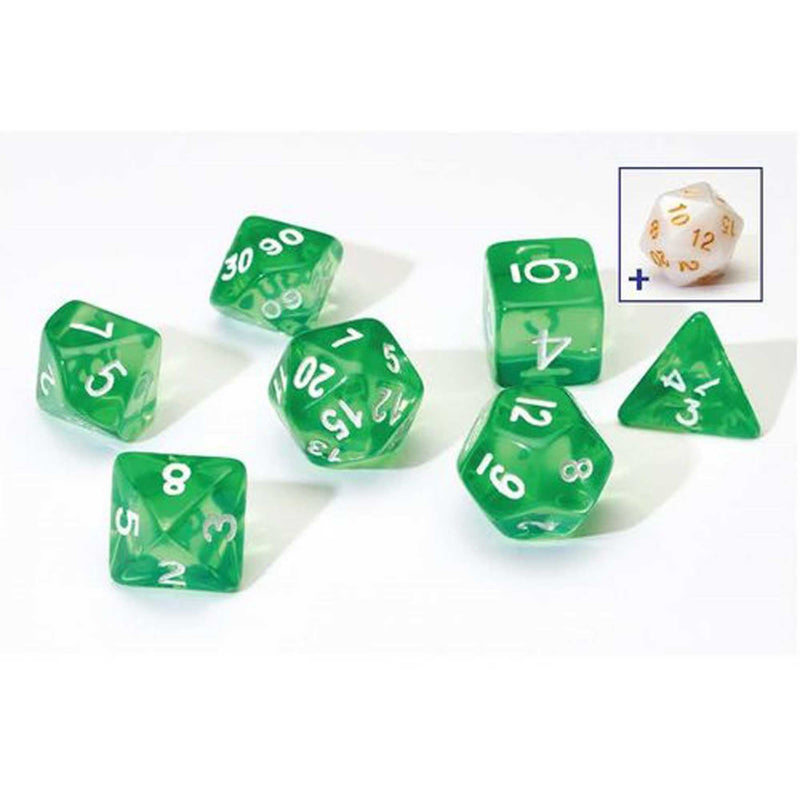 Polyhedral Dice: Translucent Green