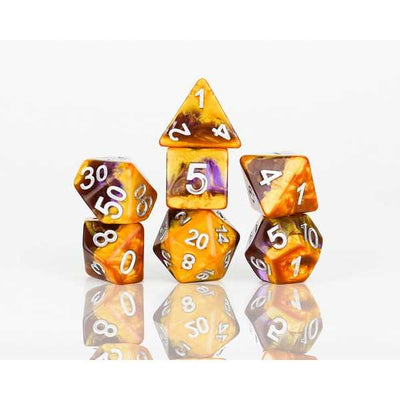 Sirius Dice: Amethyst Geode Polyhedral Dice Set