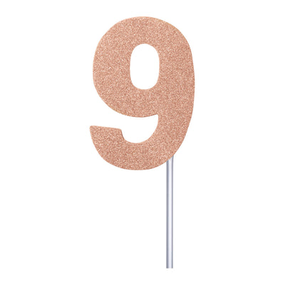Diamond Cake Toppers Rose Gold No. 9_1 SK97345