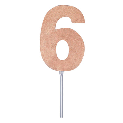 Diamond Cake Toppers Rose Gold No. 6_1 SK97348