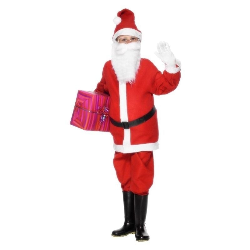 Santa Boy Costume Kids Red White_2