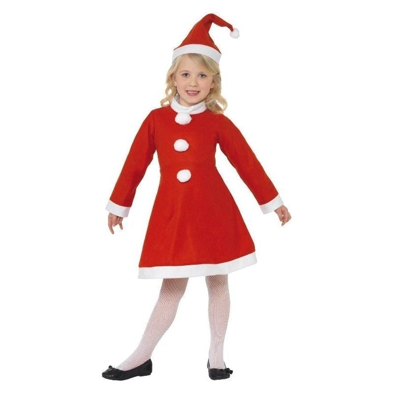 Santa Girl Costume Kids Red White_4