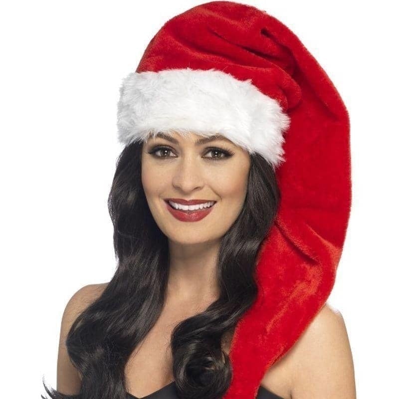 Santa Hat Long Red with Pom Pom_1