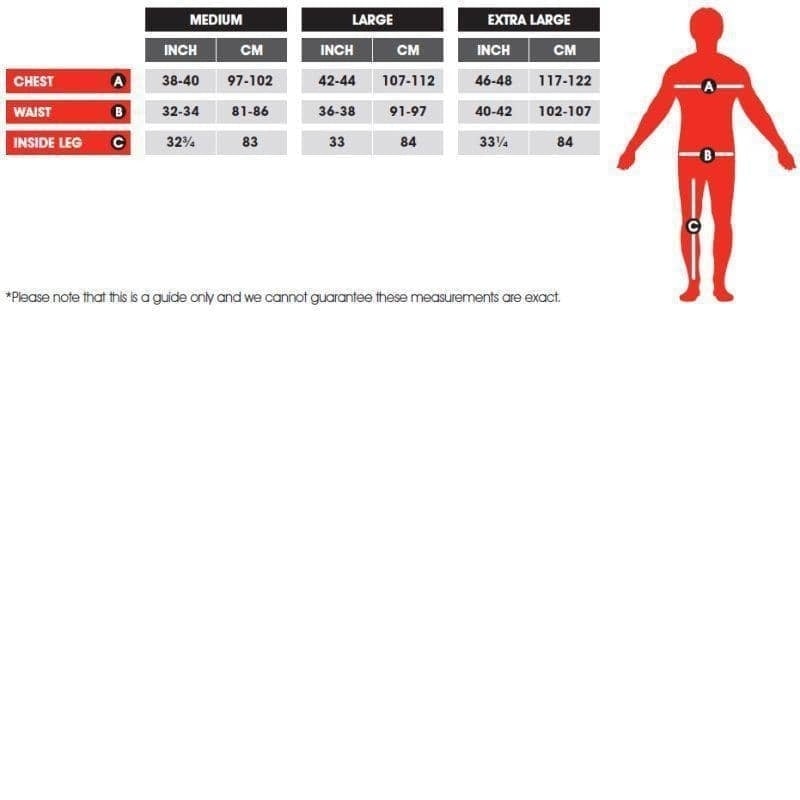 Size Chart Santa Kini Adult Red White