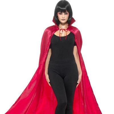 Satin Devil Cape Adult Red_1