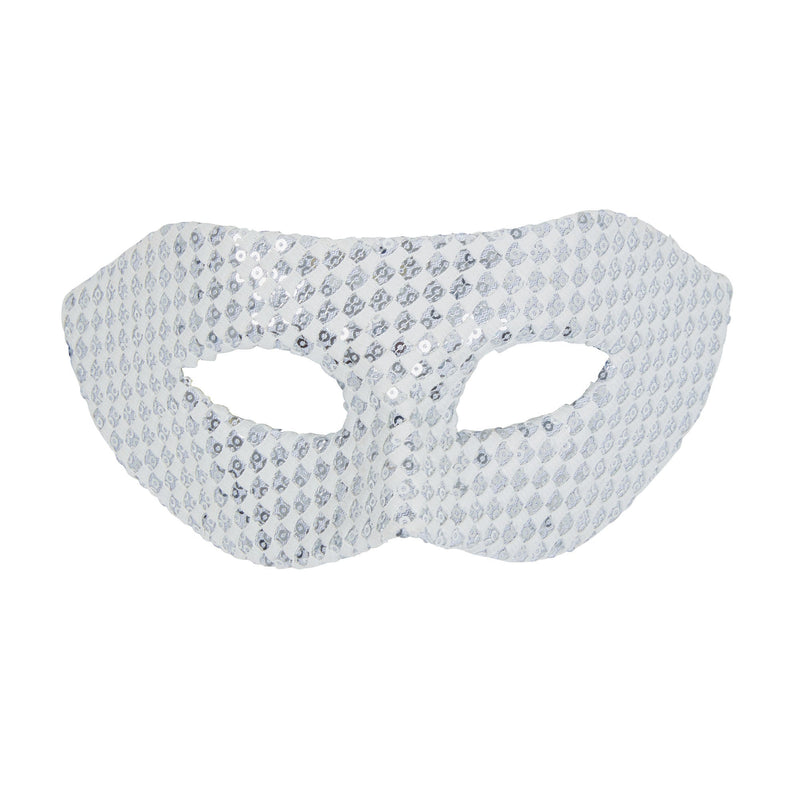 Sequin Eye Mask White_1