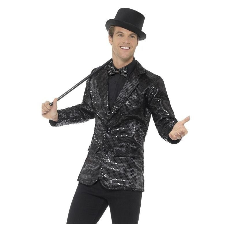 Sequin Jacket Mens Adult Black_2