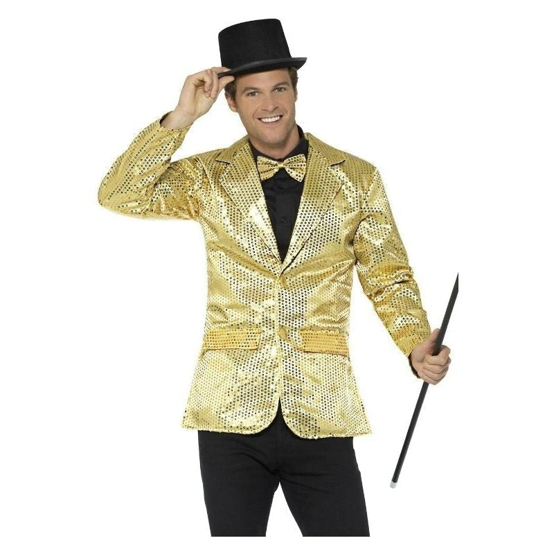 Sequin Jacket Mens Adult Gold_2