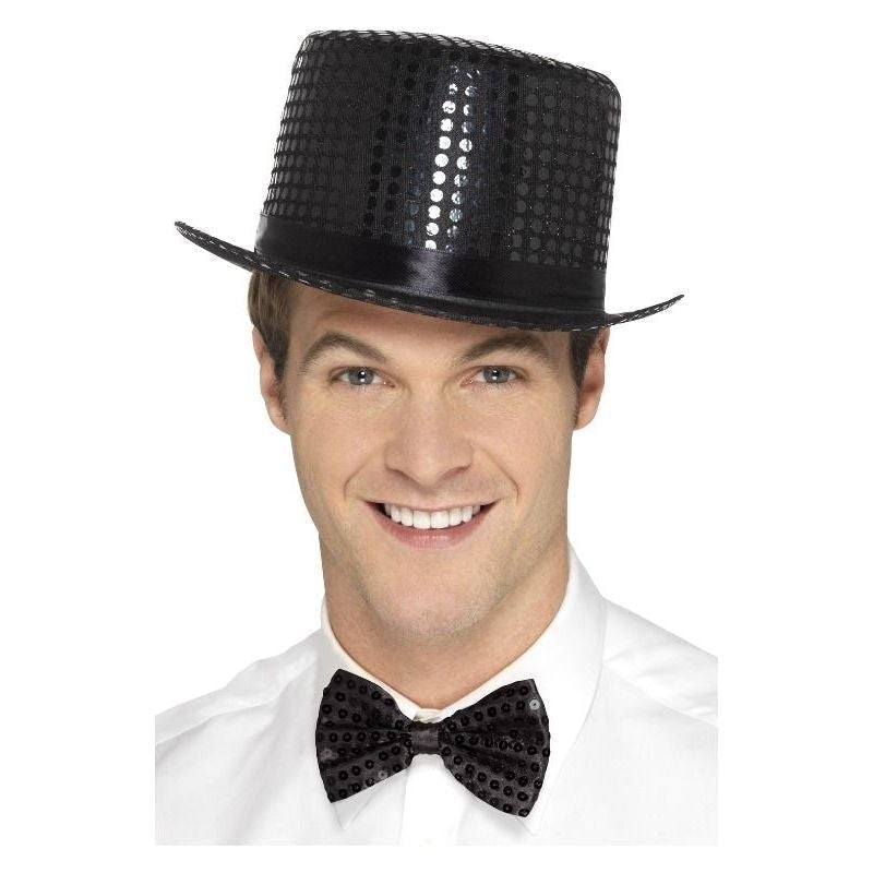 Size Chart Sequin Top Hat Adult Black