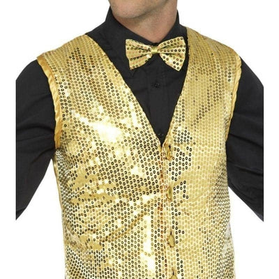 Sequin Waistcoat Adult Gold_1