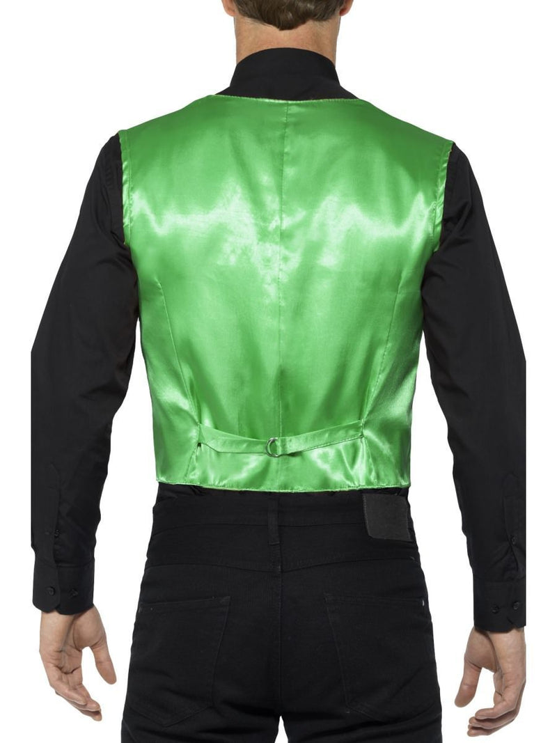 Sequin Waistcoat Adult Green_4