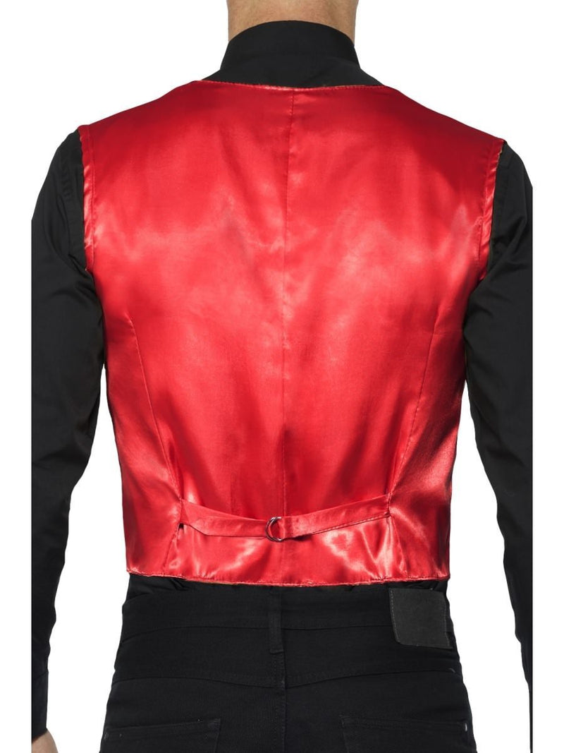 Sequin Waistcoat Adult Red_4