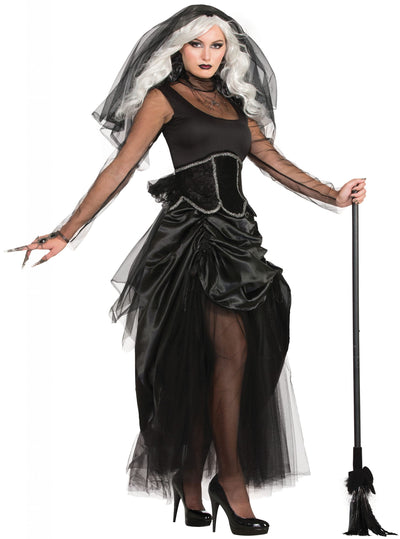 Shadow Ghost Witch Costume Adult UK Size 10-14_1