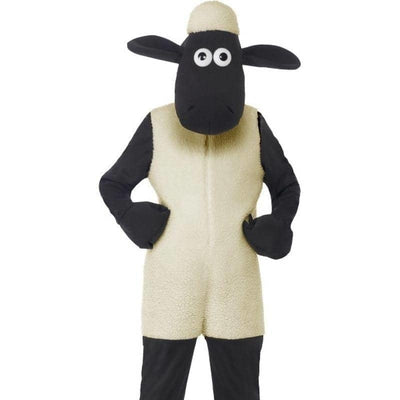 Shaun The Sheep Kids Costume White Jumpsuit Headpiece_1