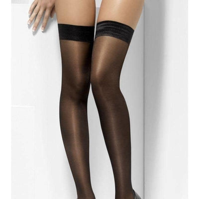 Sheer Shine Hold Ups Adult Black_1