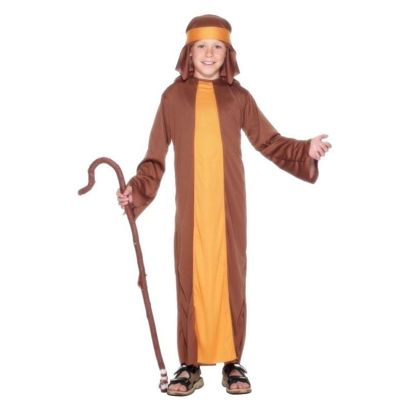 Shepherd Costume Kids Brown Robe Headpiece_2