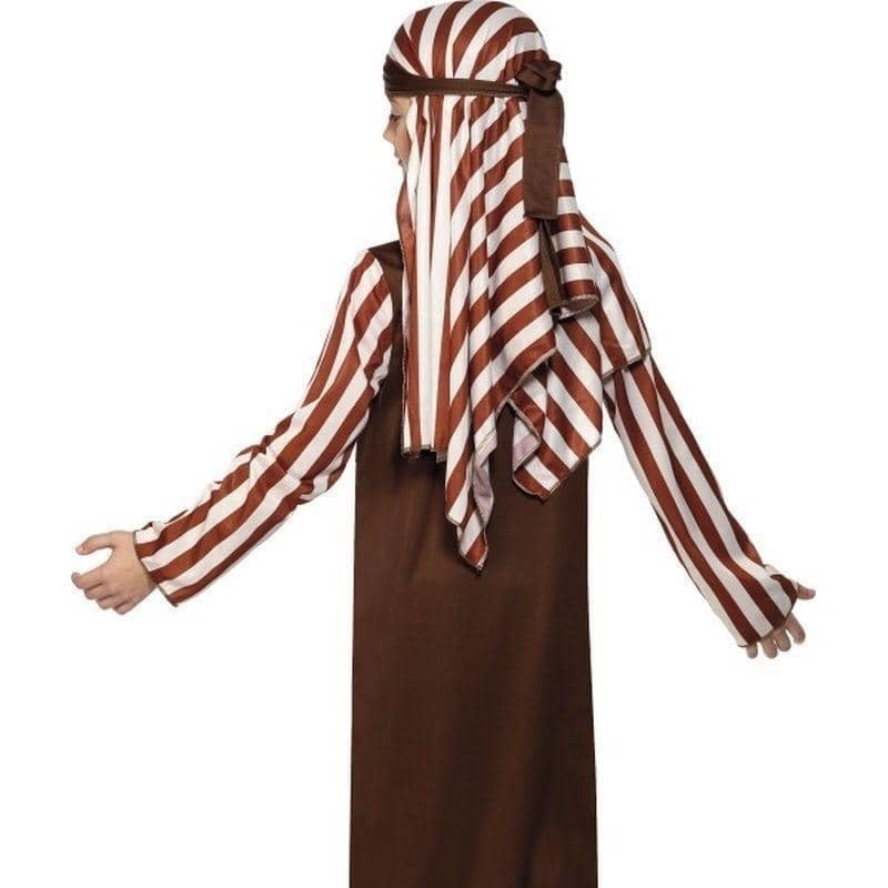 Shepherd Costume Kids Brown White Robe Headpiece_2