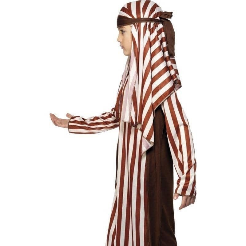 Shepherd Costume Kids Brown White Robe Headpiece_3