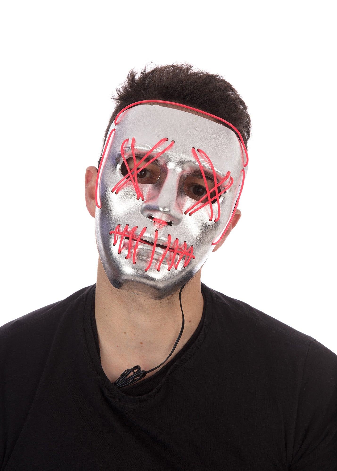 Silver Anarchy Light Up Mask – Mad Distribution Costumes Australia