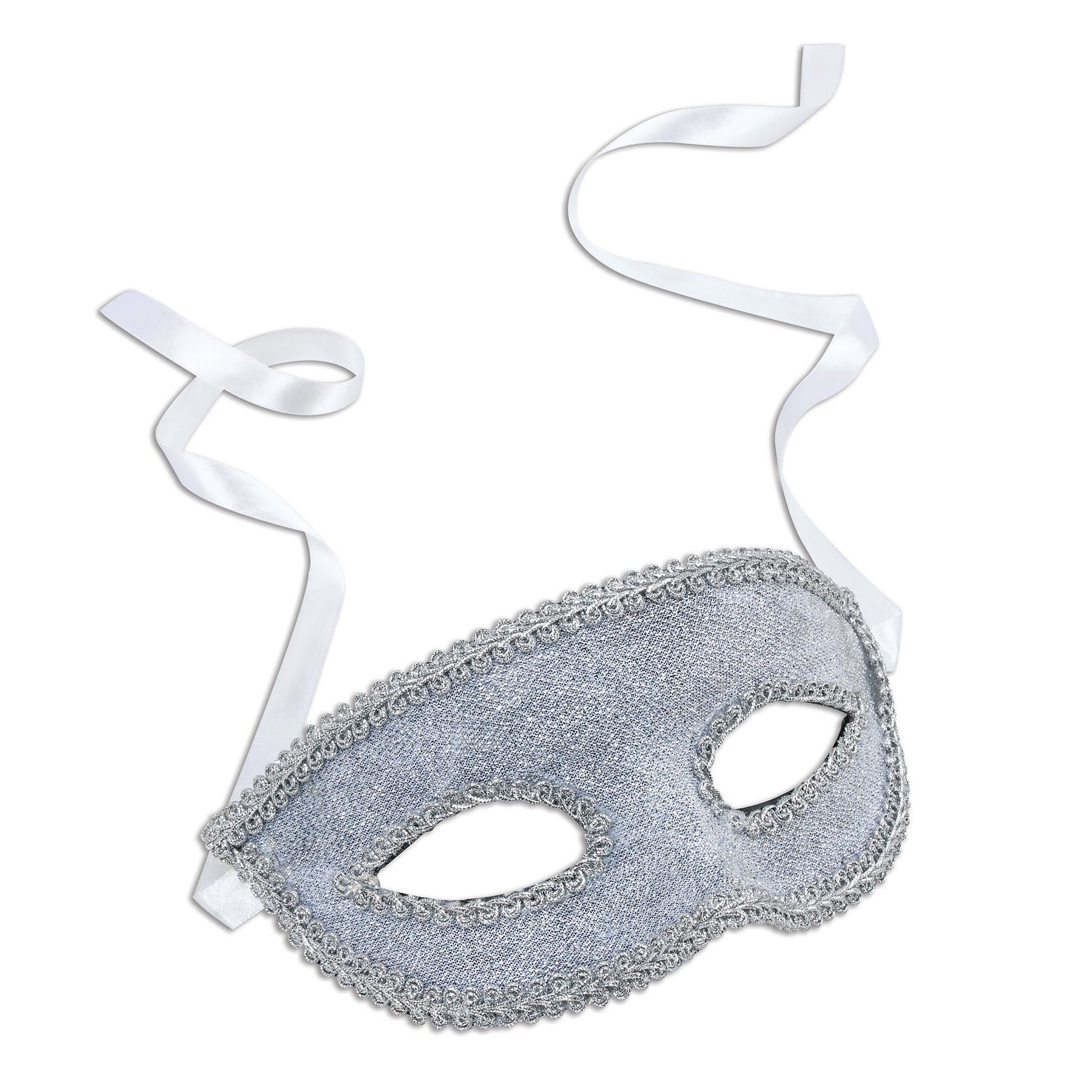 Silver Eye Mask + Ribbon Tie Masks Unisex – Mad Distribution Costumes ...