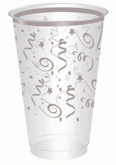 Silver Plastic Tumblers 10 Pack_1