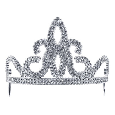 Silver Tiara Plastic Princess Costume Accessory_1