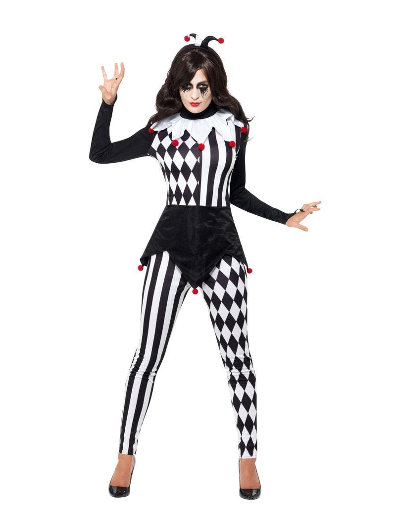 Sinister Female Jester Costume Adult Black_4