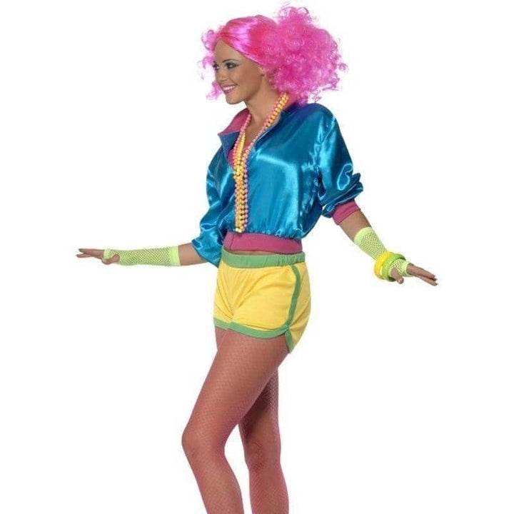 Skater Girl Costume Adult Blue Yellow with Green Skater Girl Costume Adult Blue Yellow with Green