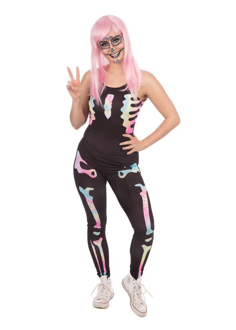 Skeleton Black Jumpsuit Adult Costume_1