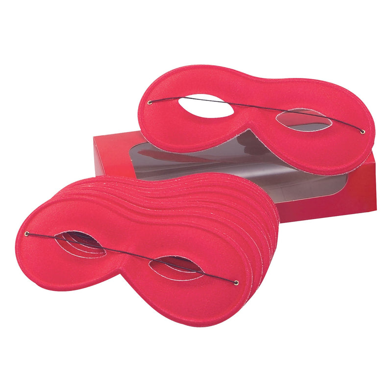 Small Red Domino Eye Masks Box of 10_1