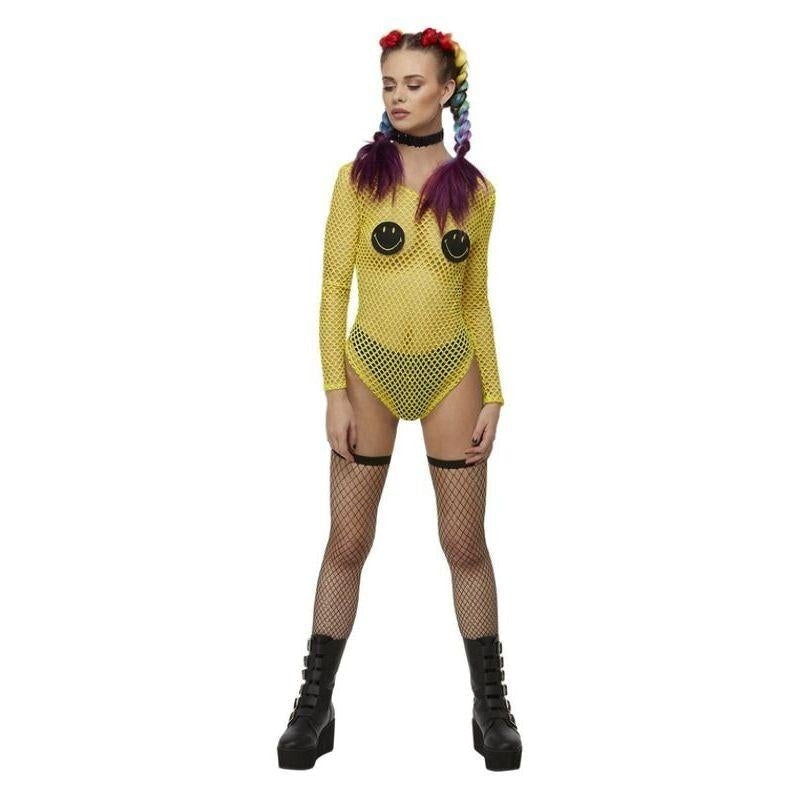 Smiley Fishnet Bodysuit Yellow_2