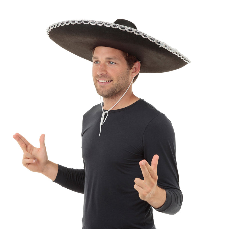 Sombrero Large Black Hats Unisex_1