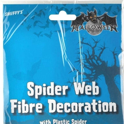 Spider Web Fibre Decoration Adult White_1