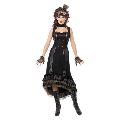 Steam Punk Vamp Costume Black Adult_1