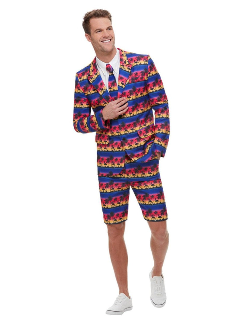 Sunset Flamingo Suit Adult Blue_2