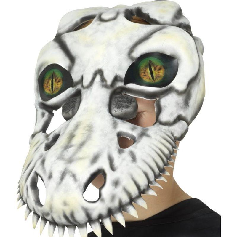 T Rex Skull Mask Kids White_1