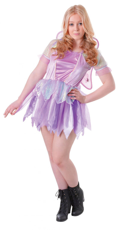Fantasy Fairy With Purple Wings Teen Costume Female Uk Size 6 10 28" 30" Chest_1 TC110