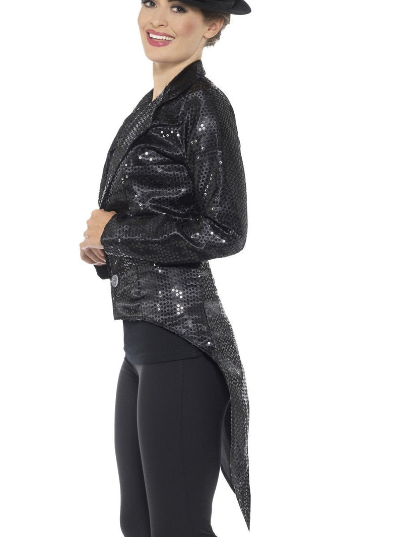 Tailcoat Jacket Adult Black Sequin_3