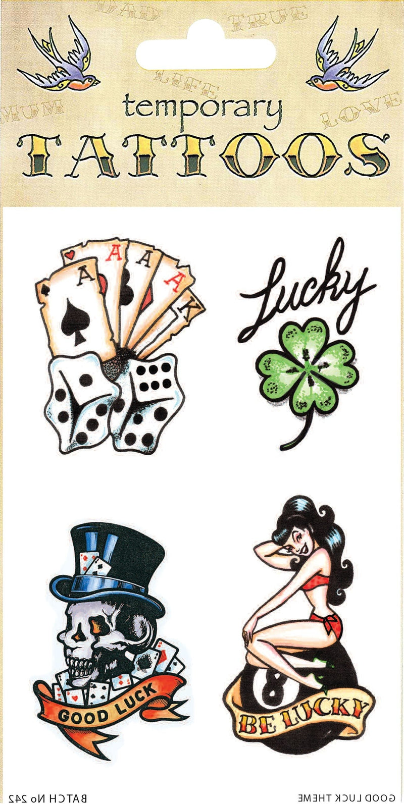 Tattoos Good Luck Theme General Jokes Unisex_1