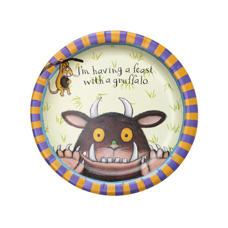 The Gruffalo Tableware Party Plates x8 Child Multi Brown Green Orange Purple_1