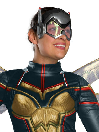 The Wasp Marvel Ladies Deluxe Costume Blue 3 rub-700755S MAD Fancy Dress