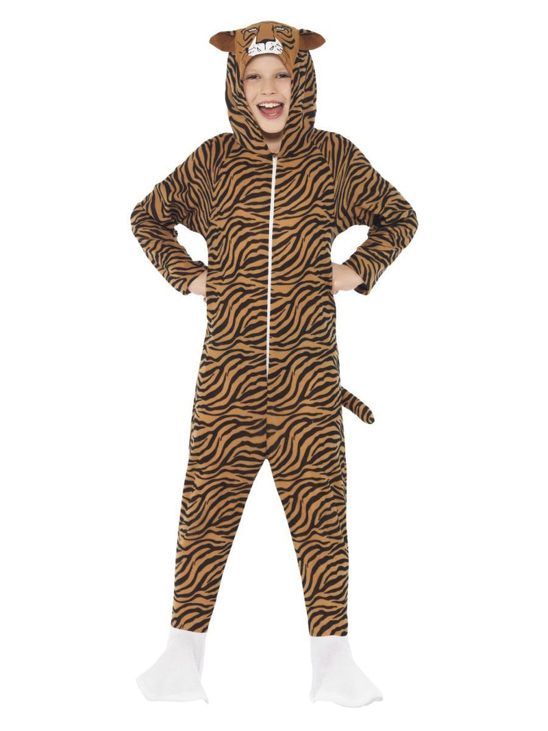 Tiger Costume Kids Orange Black Striped Jumpsuit_4