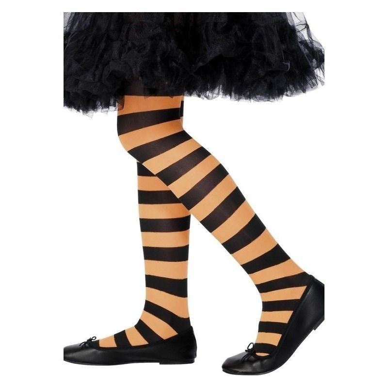 Tights Kids Orange Black_2