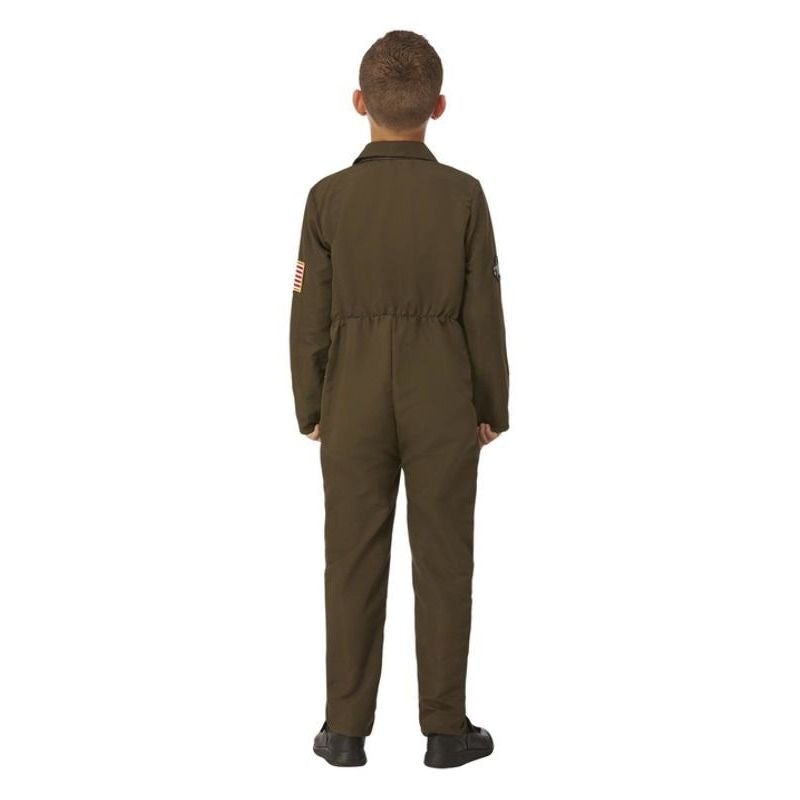 Top Gun Maverick Childs Aviator Costume Green Jumpsuit_2