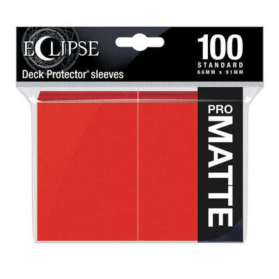 Eclipse Matte Standard Card Sleeves: Apple Red (100)