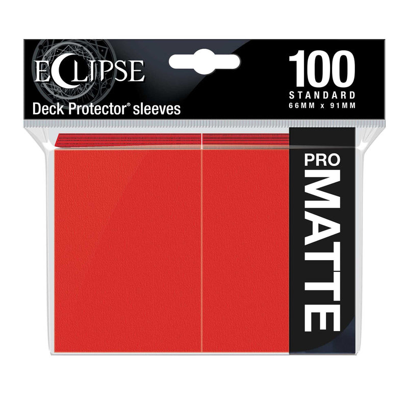 Eclipse Matte Standard Card Sleeves: Apple Red (100)