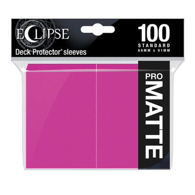 Eclipse Matte Standard Card Sleeves: Hot Pink (100)