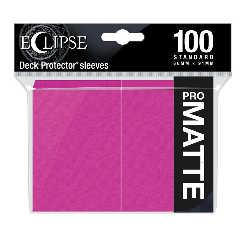 Eclipse Matte Standard Card Sleeves: Hot Pink (100)